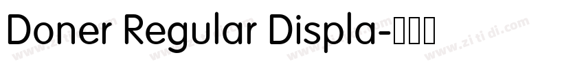 Doner Regular Displa字体转换